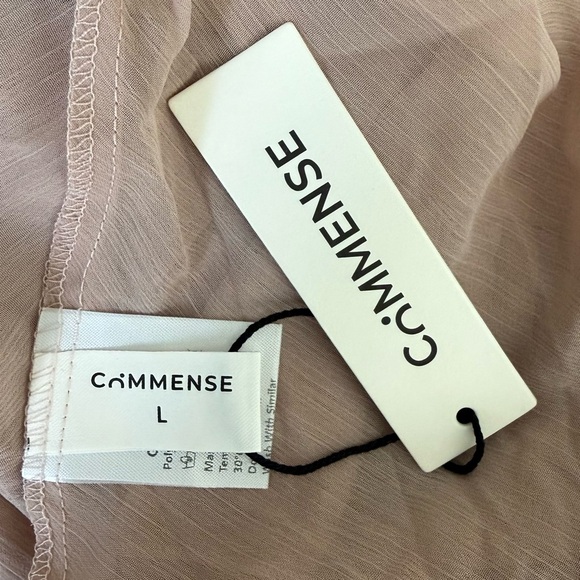 Commense Set: Pink Sheer Chiffon Cape & Semi-Sheer Ruffle Mini Dress NWT - Picture 12 of 14